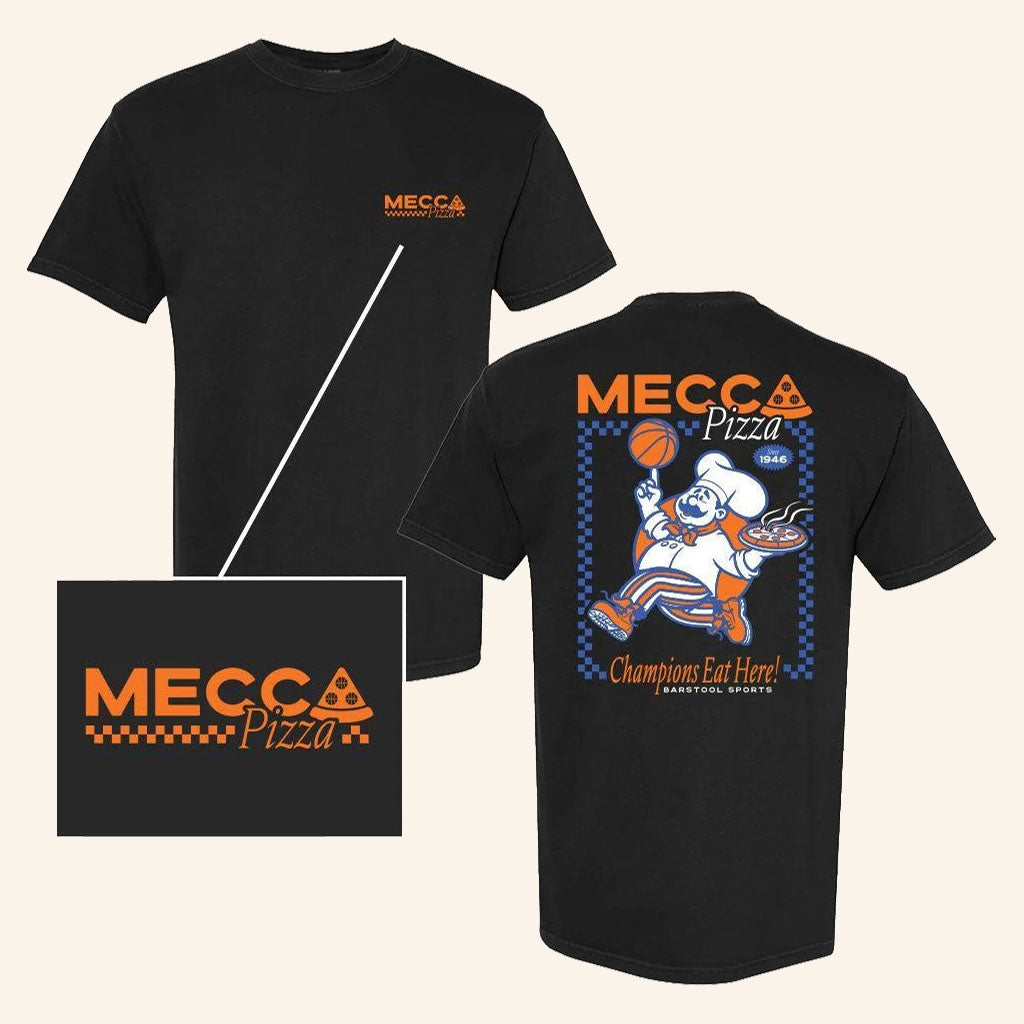 Mecca Pizza T-Shirt Champions Eat Here Shirt Gifts For Basketball Fans