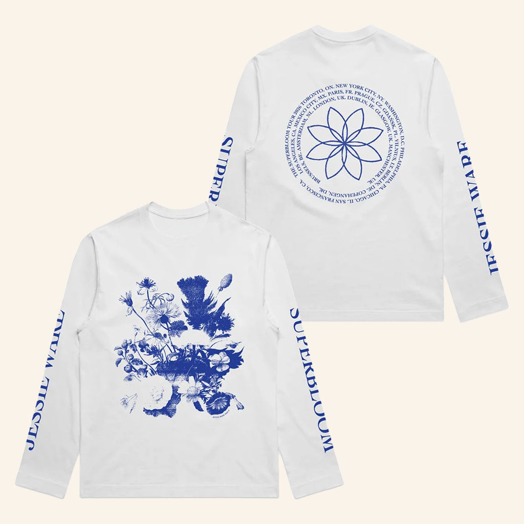 Jessie Ware Merch 2026 Superbloom Long Sleeve Shirt White Top Gifts For Music Lovers