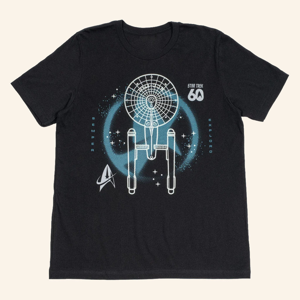 Star Trek Merch 2026 Star Trek Enterprise 60th Anniversary T-Shirt Sci-Fi Fan Apparel