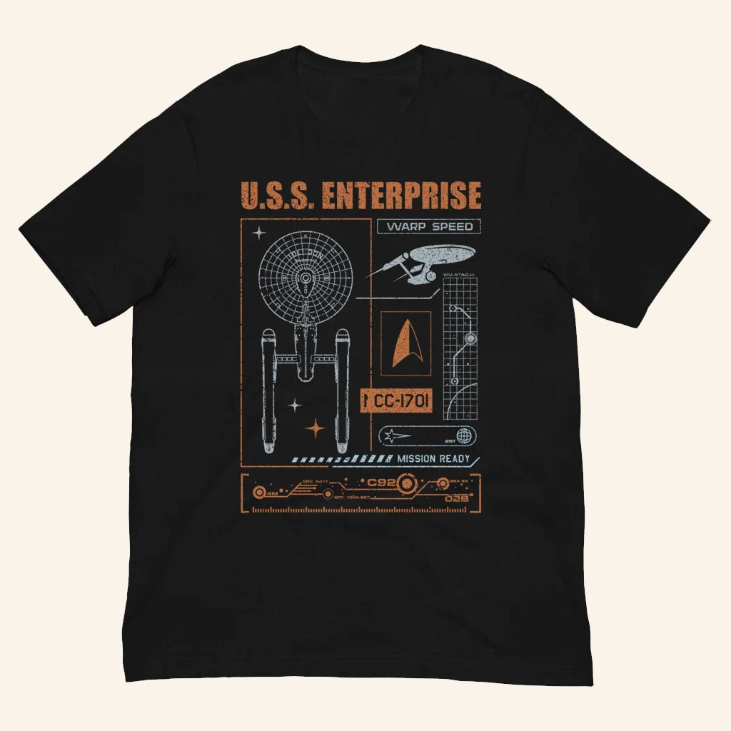 Star Trek Merch 2026 Star Trek USS Enterprise Mission Ready T-Shirt Gift For Movie Fans