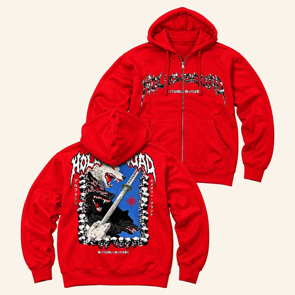 Hollowsquad LA Merch 2026 Terror Wulf Zip Hoodie Birthday Presents For Boyfriend
