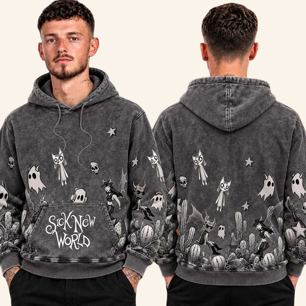 Sick New World Texas 2026 Merch Ghost And Desert Hoodie Gifts For Concert Goers