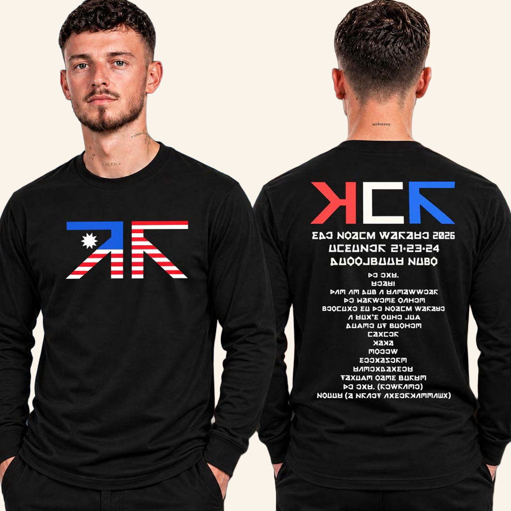 MCR Merch 2026 Geometric Typography Long Sleeve Shirt My Chemical Romance Los Angeles CA Merch