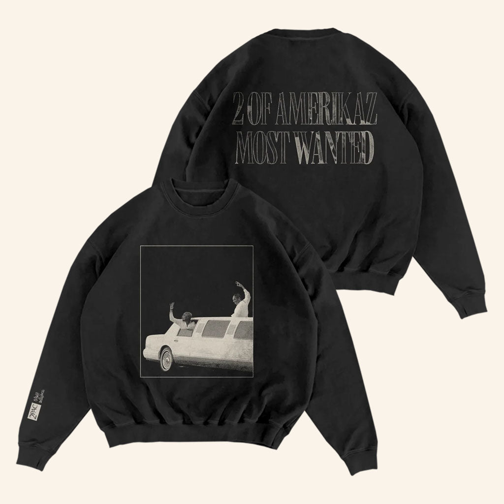 2Pac Merch 2026 Limo Crewneck 2 Of Amerikaz Most Wanted Sweatshirt Gift For Rapper Fans