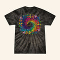 Grateful Dead X TGR Merch 2026 TGR x Grateful Dead Vortex Black Tie Dye T-Shirt Rock Fan Gifts
