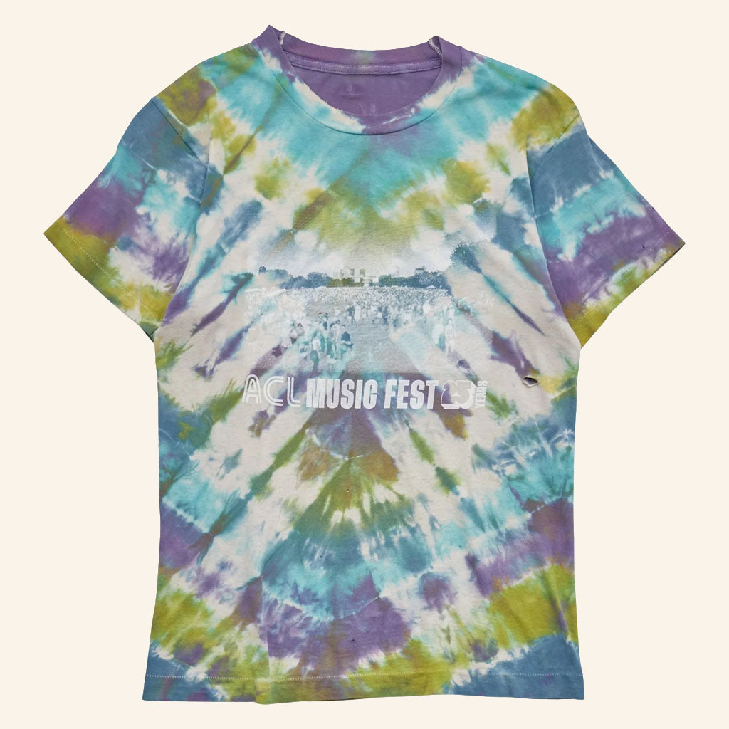 ACL Music Festival Merch 2026 Springy X ACL Fest Skyline Tie Dye T-Shirt Festival Goers Gifts