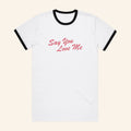 Jessie Ware Merch 2026 Say You Love Me Ringer Shirt Cool Gifts For Music Lovers