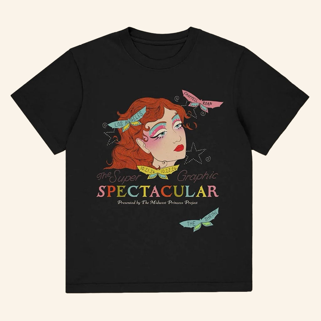 Chappell Roan Merch 2026 The Super Graphic Spectacular T-Shirt Presents For Music Lovers