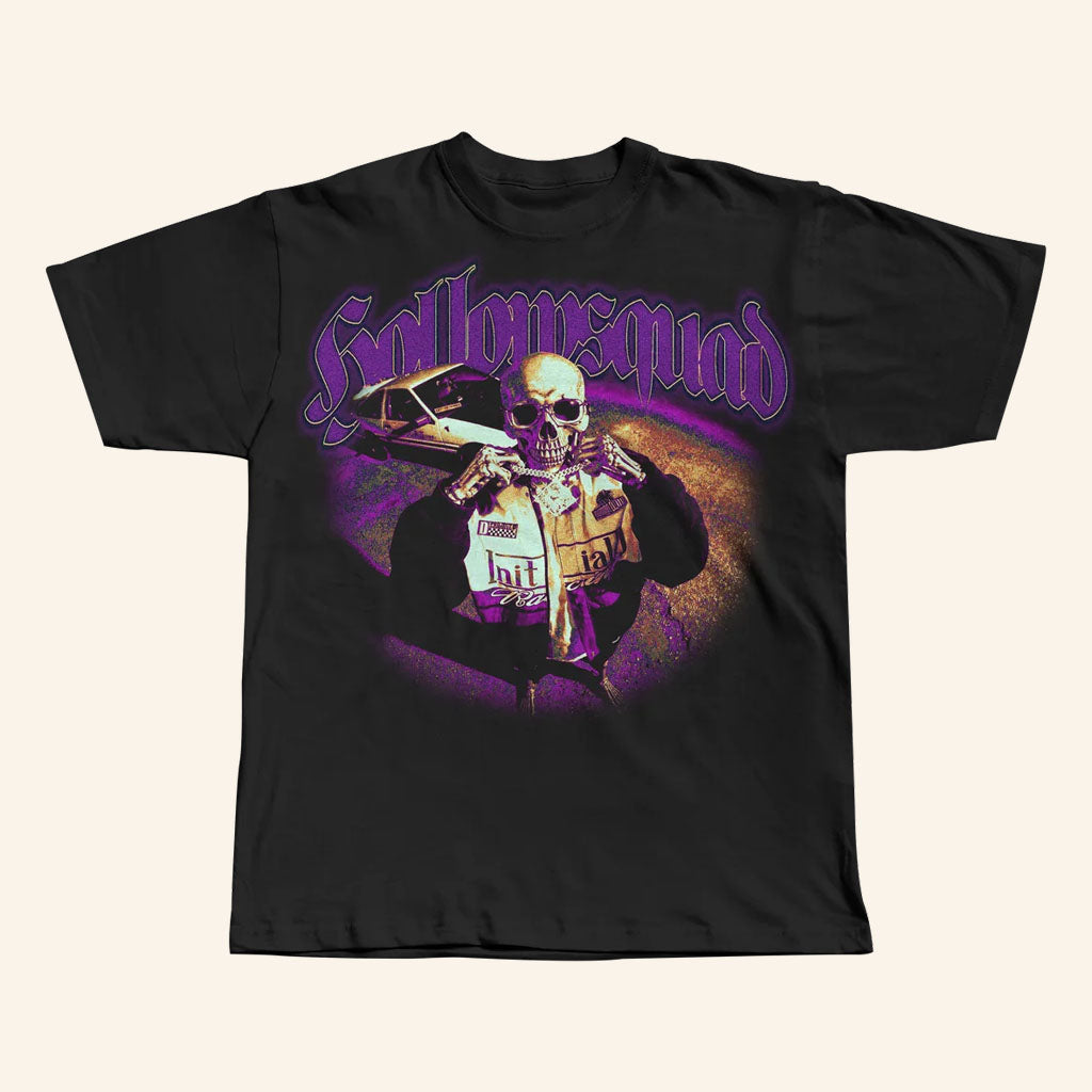 Hollowsquad LA Merch 2026 Purple Skull T-Shirt Good Gifts For Boyfriend
