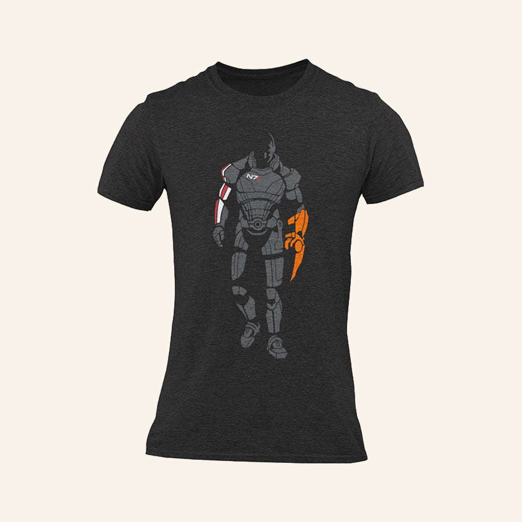 Mass Effect Merch 2026 Commander John Shepard Silhouette T-Shirt Best Gift For Brother