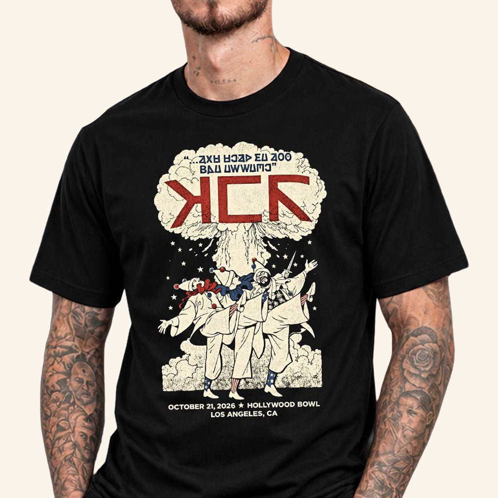 MCR Merch 2026 My Chemical Romance Los Angeles CA Event T-Shirt Dancing Clowns Mushroom Tee