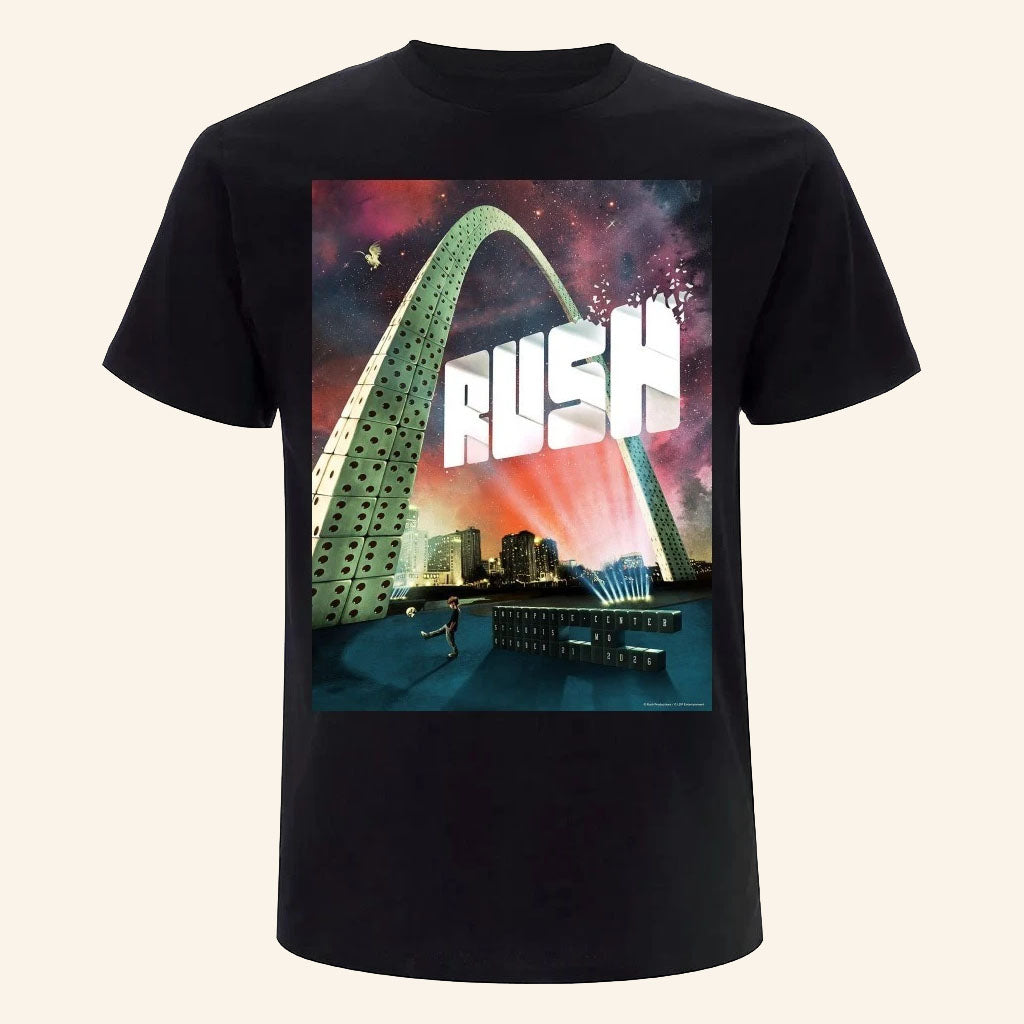 Rush Merch 2026 RUSH St Louis Concert Event Poster T-Shirt Fifty Something Tour Shirt Fan Gear
