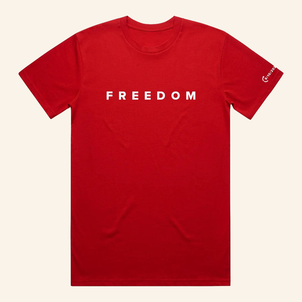 TPUSA Merch 2026 Freedom T-Shirt Red Charlie Kirk Memorial Merch Patriotic Gifts