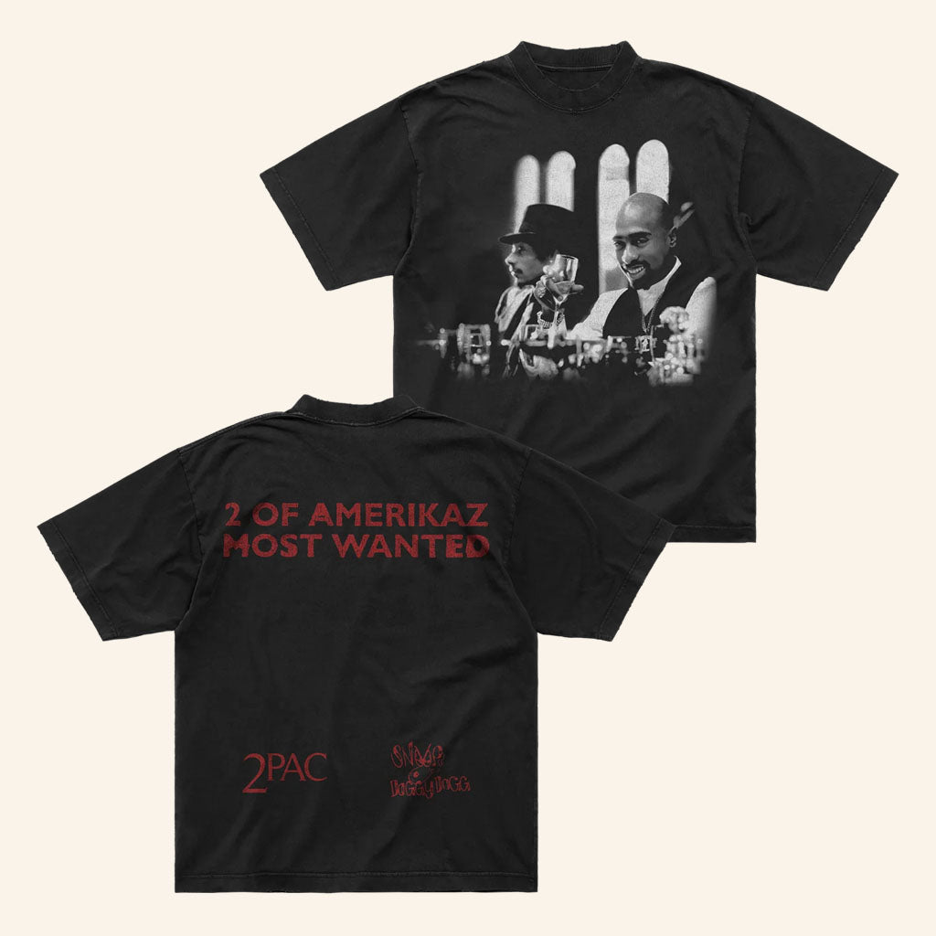 2Pac Merch 2026 Gangsta Party Black T-Shirt Snoop Dogg X Tupac Merch Gift For Rapper Fans