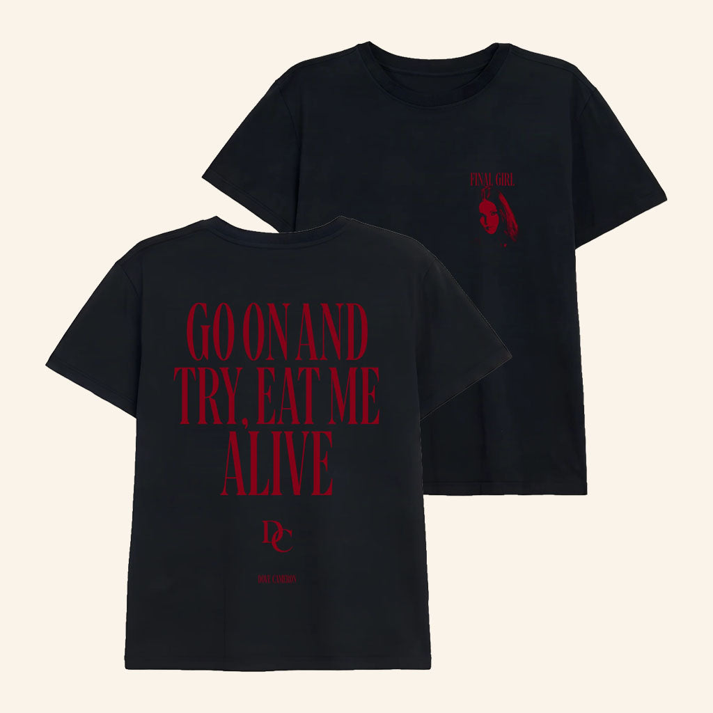 Dove Cameron Merch 2026 Eat Me Final Girl T-Shirt Black Eat Me Alive Shirt Gift For Fans