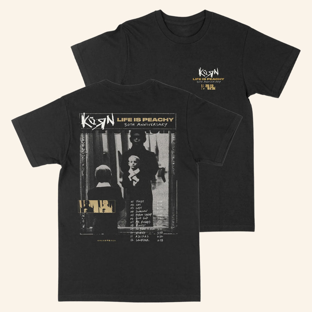 Korn Merch 2026 Life Is Peachy 30th Anniversary Cover T-Shirt Cool Gift For Music Lover