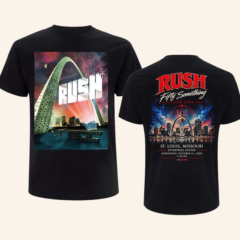 Rush Merch 2026 Rush St Louis MO Concert T-Shirt Fifty Something Tour Merch Music Fan Gifts