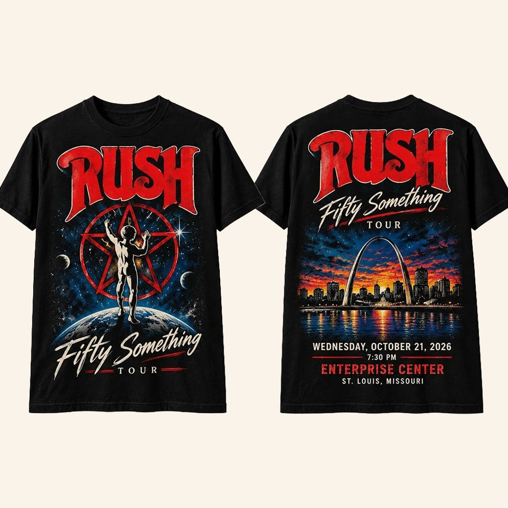 Rush Merch 2026 RUSH St Louis MO Enterprise Center Shirt Fifty Something Tour Merch Fan Gifts