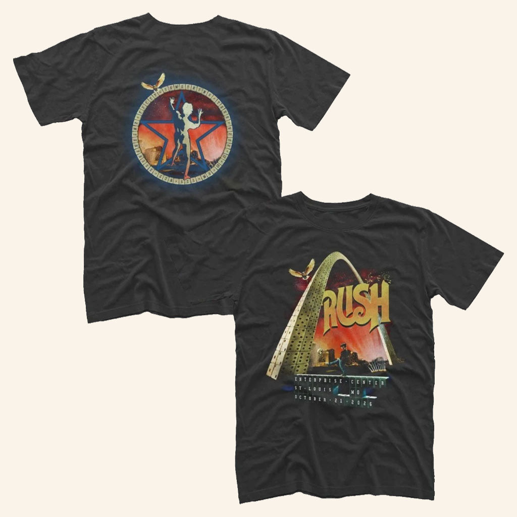 Rush Merch 2026 Rush St Louis T-Shirt Enterprise Center Tee Present For Rock Band Fans