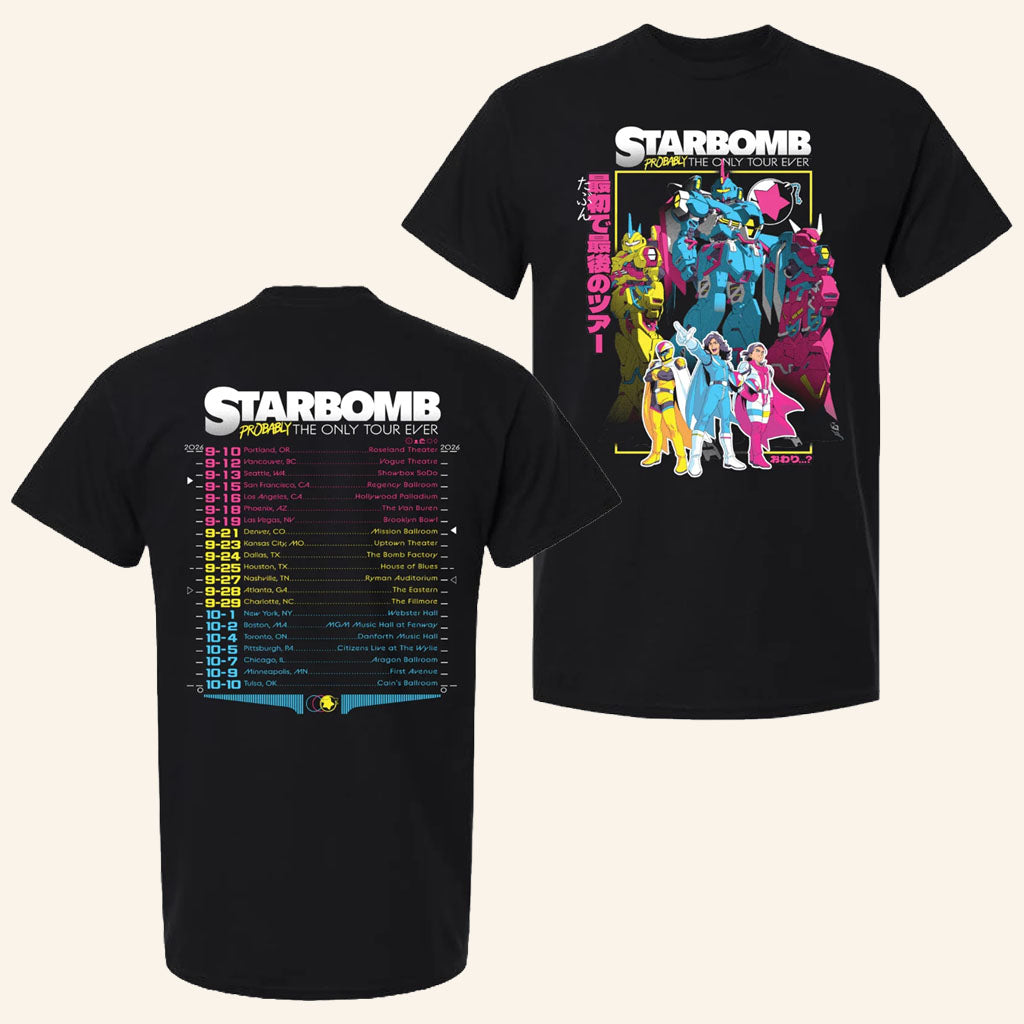 Starbomb Merch 2026 Black Tour T-Shirt Probably The Only Tour Ever Shirt Gift For Music Fans