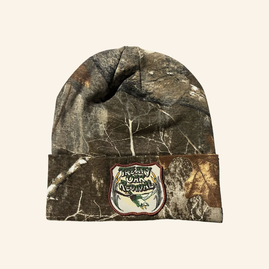 Treaty Oak Revival Merch 2026 Duck Stamp Camo Beanie Presents For Rock Music Lovers