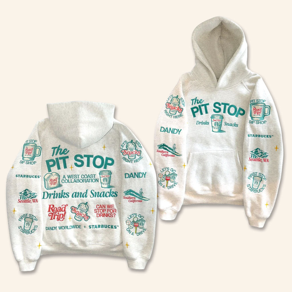 Starbucks Merch 2026 Dandy Worldwide X Starbucks Pit Stop Hoodie Birthday Gift For BFF