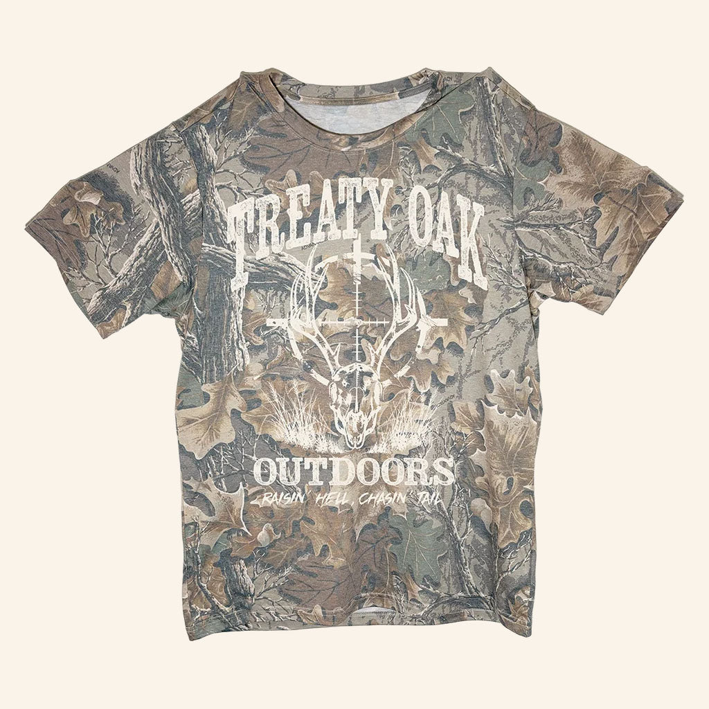 Treaty Oak Revival Merch 2026 Realtree Jackolope Skull Shirt Treaty Oak Outdoors Clothing