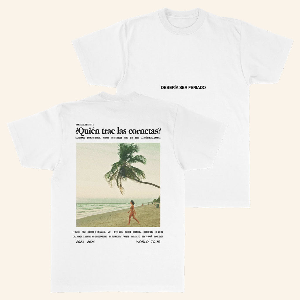 Rawayana Merch 2026 Feriado T-Shirt White Best Gifts For Music Lovers