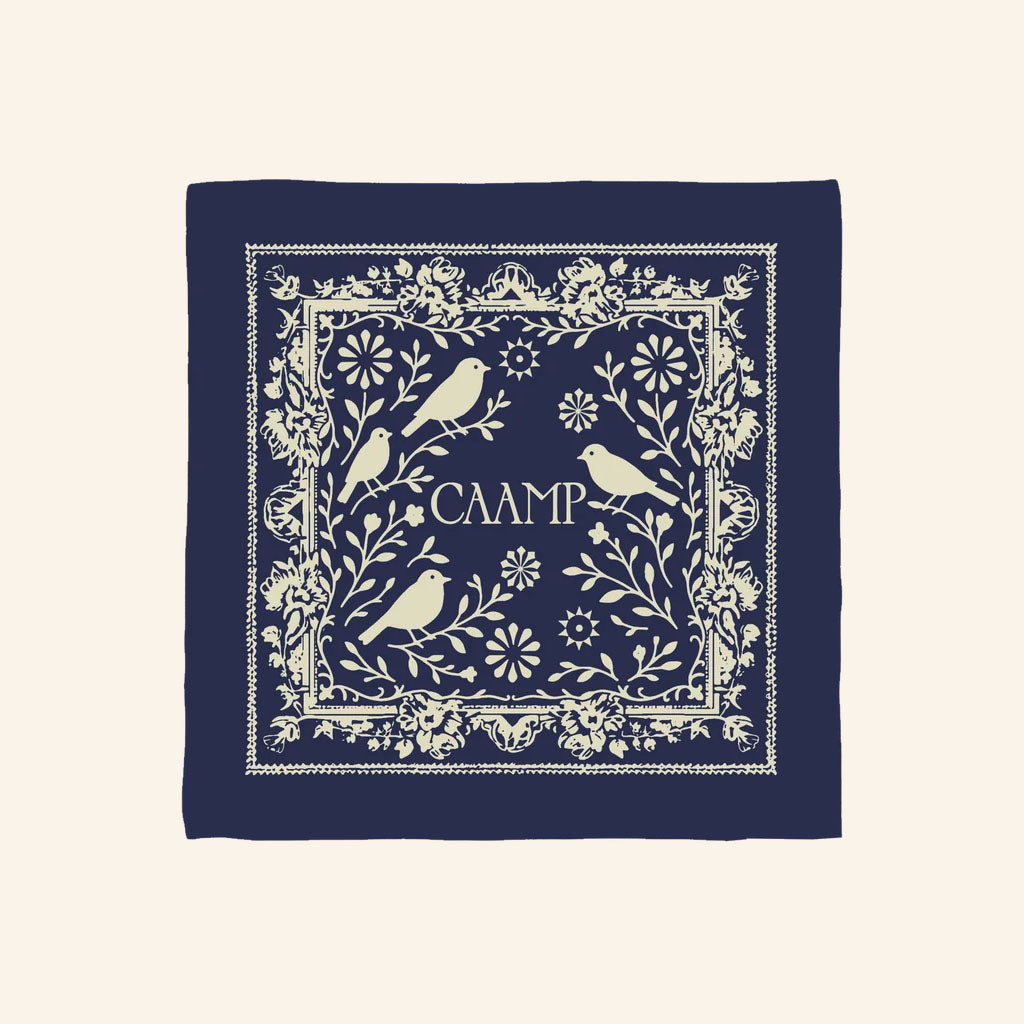 Caamp Merch 2026 Bird Bandana Navy Best Gifts For Folk Band Fans