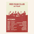 Red Rum Club Merch 2026 UK Tour Poster Best Gifts For Rock Music Lovers