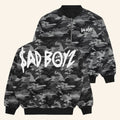Sad Boyz Merch 2026 Sad Boyz Bomber Jacket Camo Streetwear Apparel Gift For Brothers