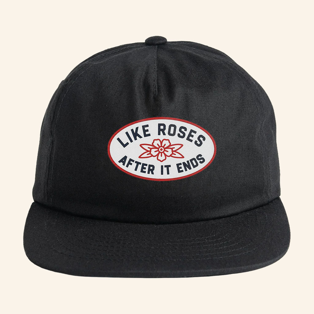 Hopeless Records Merch 2026 Like Roses After It Ends Black Strapback Hat Gift For Fans
