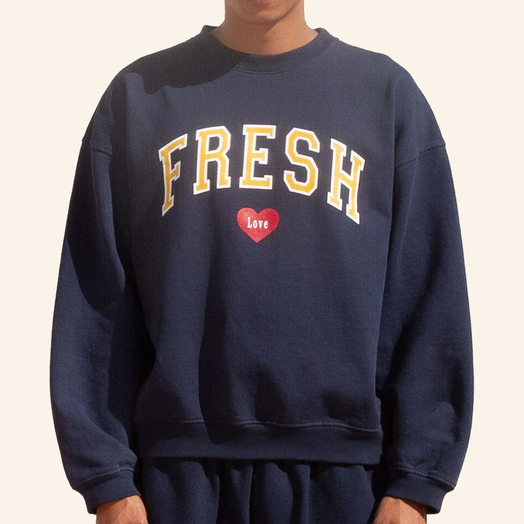 Fresh Love Merch 2026 Varsity Crewneck Fresh Love Sweatshirt Best Gift For Friends