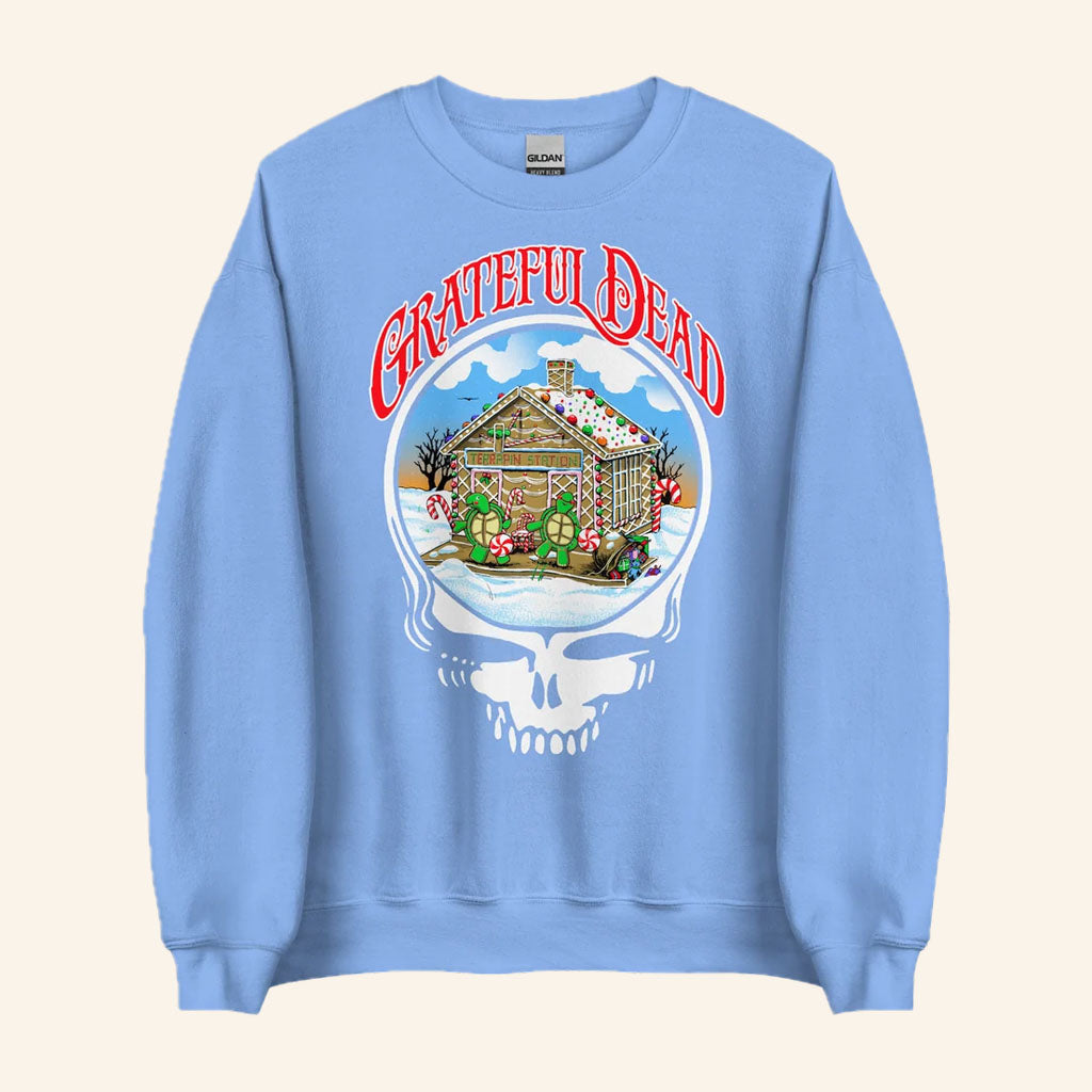 Grateful Dead Merch 2026 Gingerbread Station Crewneck Sweatshirt Christmas Gift For Fans