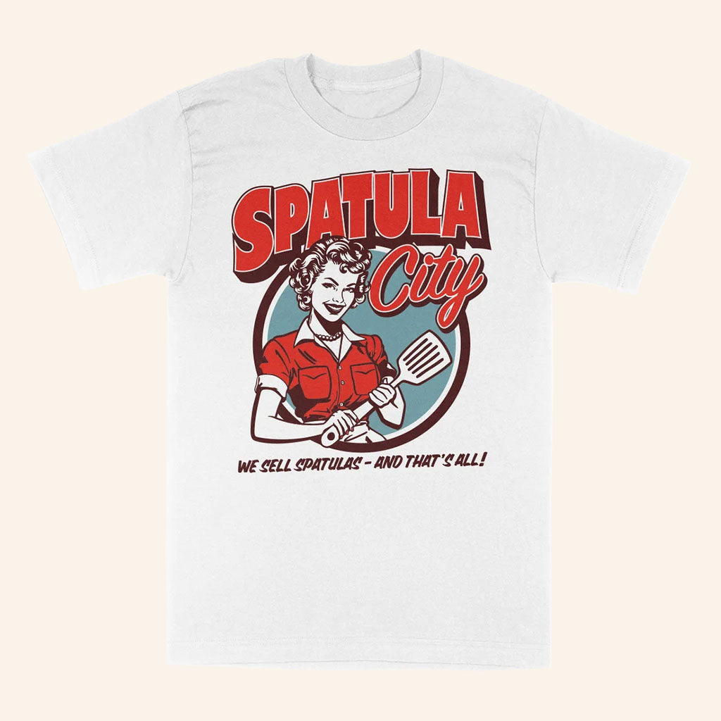 Weird Al Merch 2026 Spatula City T-Shirt White Gift Ideas For Friends
