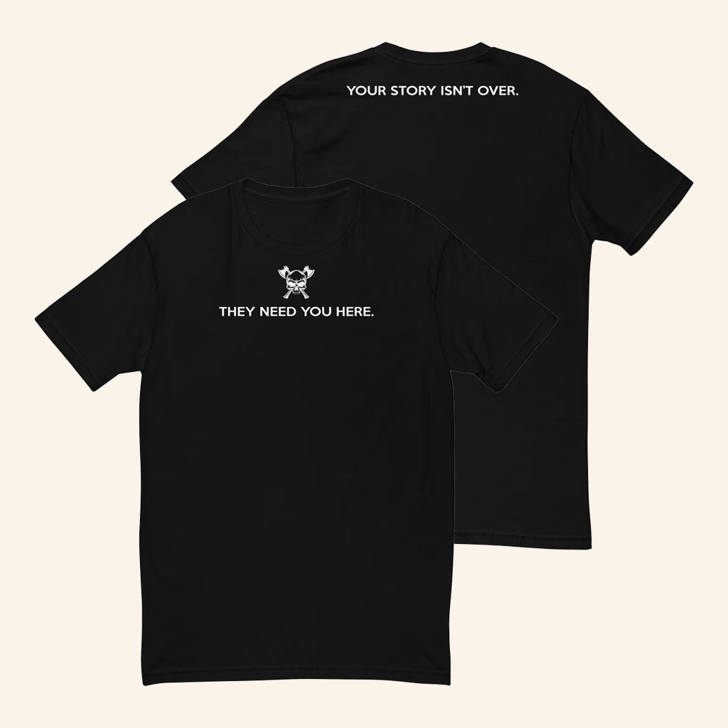 Josh Holyfield Merch 2026 They Need You Here T-Shirt Men's Mental Health Awareness Tee Black