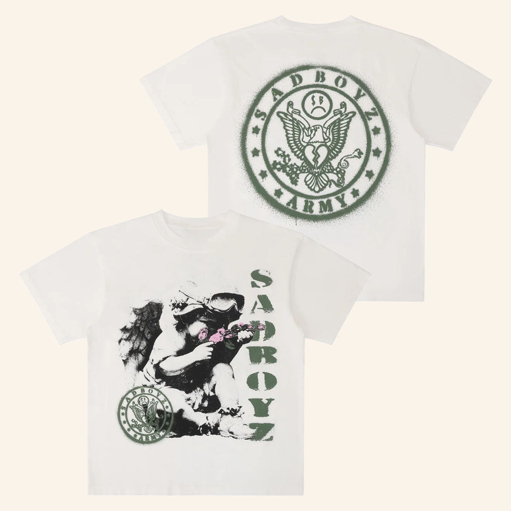 Sad Boyz Merch 2026 Sad Soldier T-Shirt White Sad Boyz Army Shirt Gift For Friends
