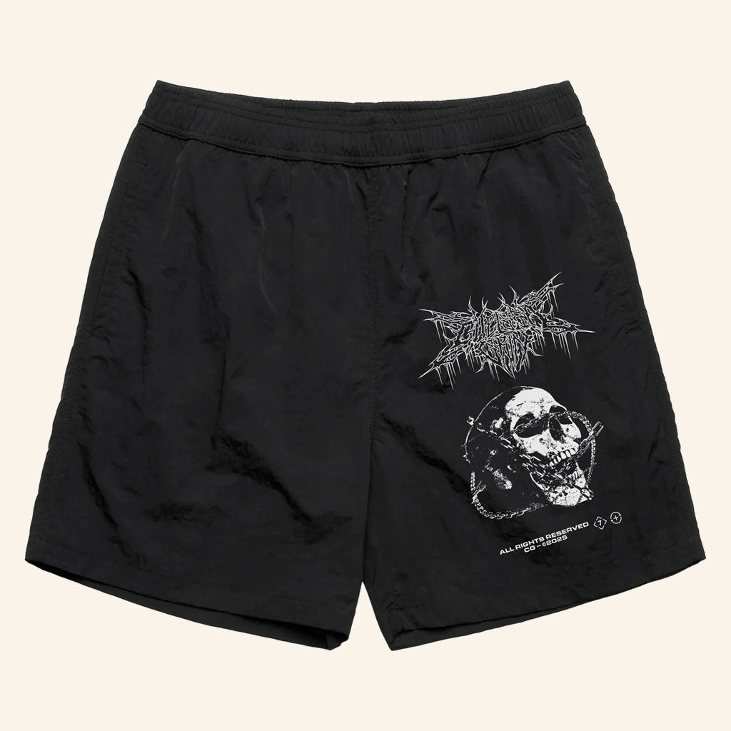 Chelsea Grin Merch 2026 Skull Shorts Chelsea Grin Shorts Gift Ideas For Husband