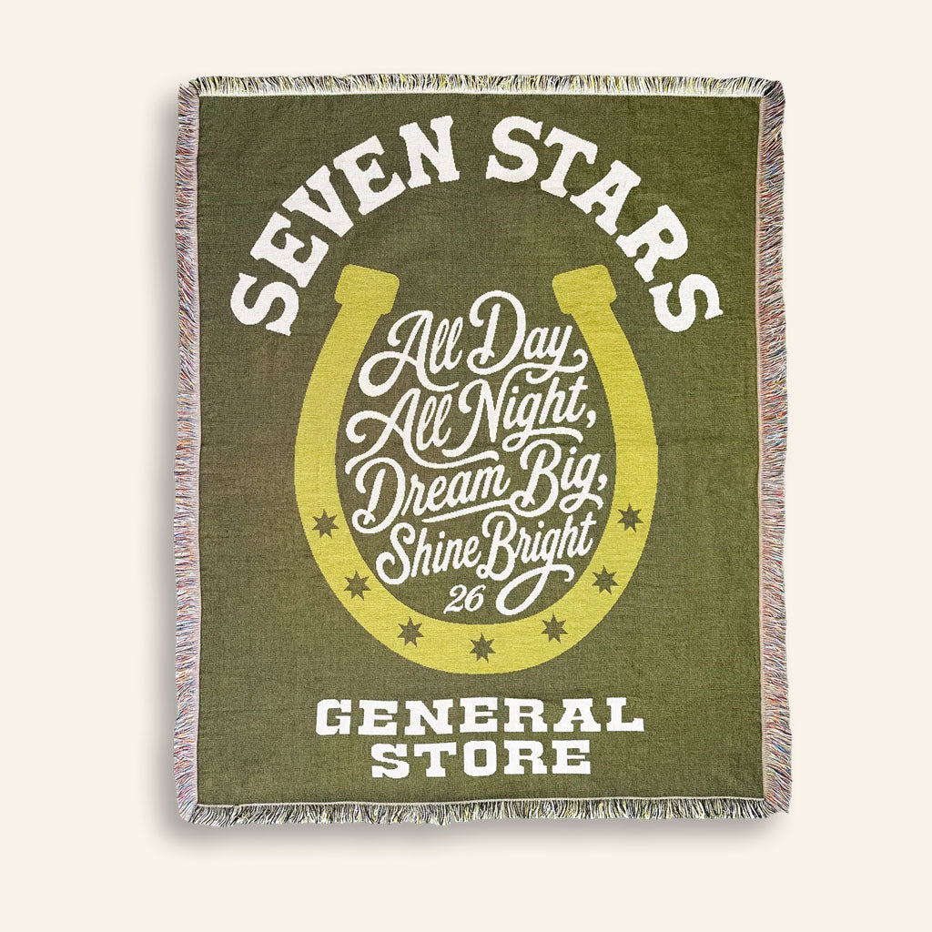 Seven Stars Merch 2026 7S General Store Horse Shoe Logo Blanket Gift For Festival Lovers