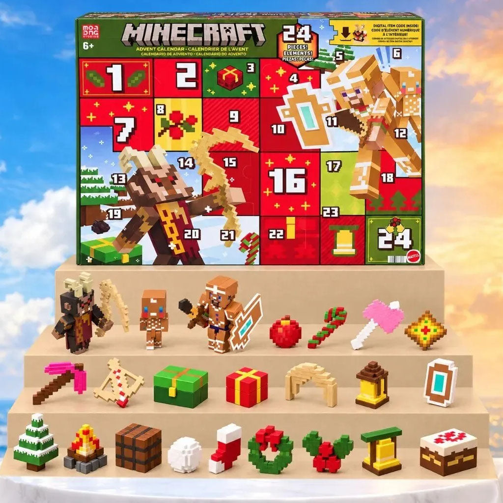 Minecraft Advent Calendar 2026 24 Day Holiday Ornament Collection Minecraft Merch Gamer Gifts