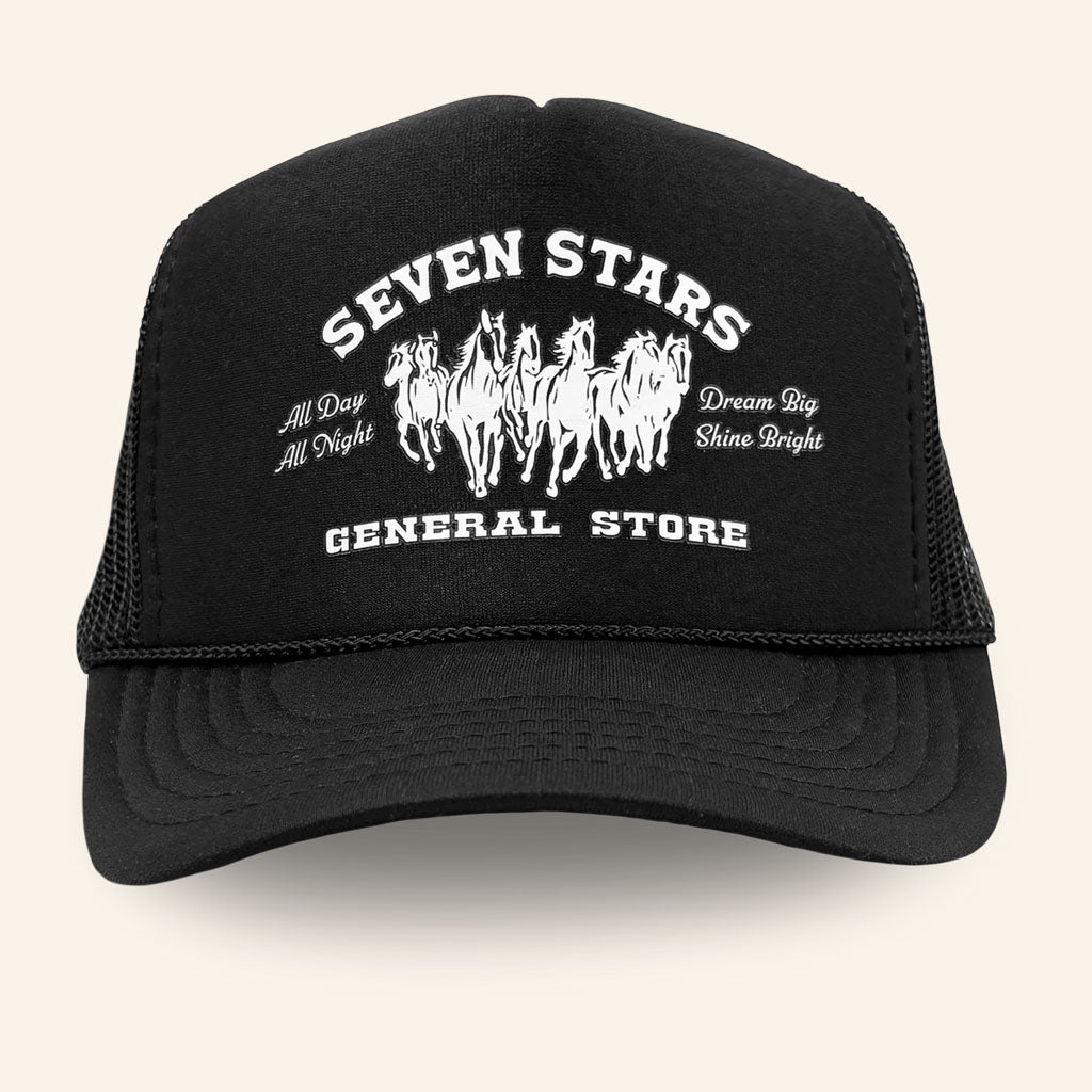 Seven Stars Merch 2026 7S General Store Classic Logo Trucker Hat Black Gifts For Husband