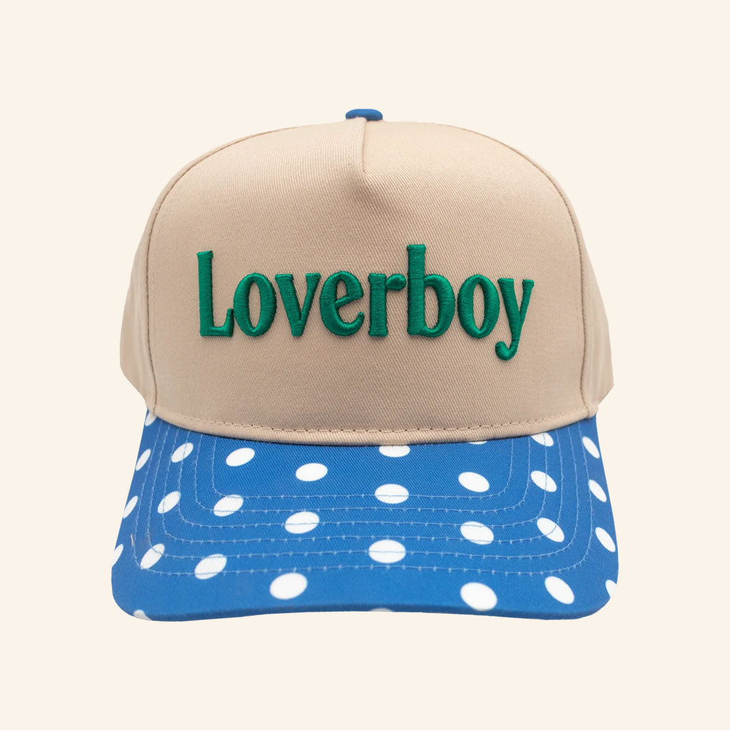 Loverboy Merch 2026 Loverboy Classic Hat Polka Dot Embroidered Cap Gifts For Rock Lovers