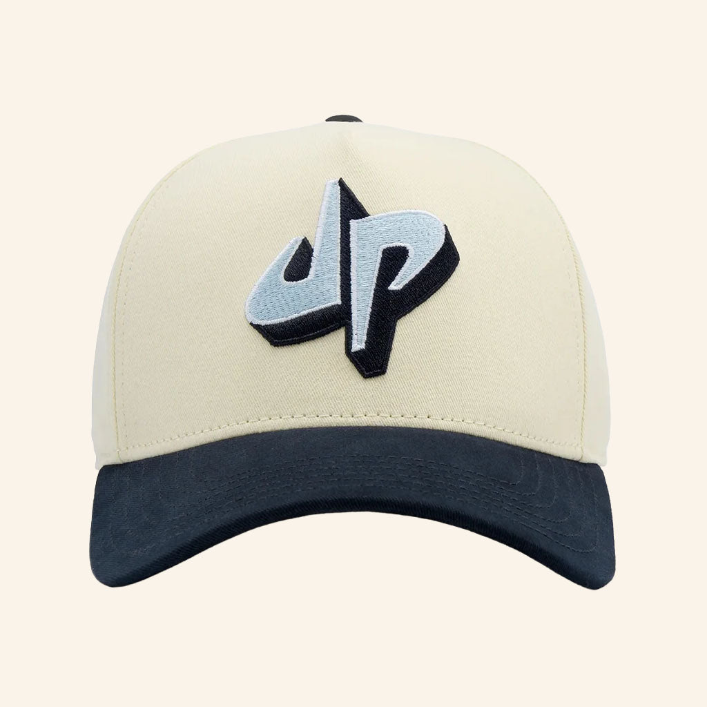 Dude Perfect Merch 2026 DP Embroidered Hat Cream And Navy Dude Perfect Cap Gifts For Fans