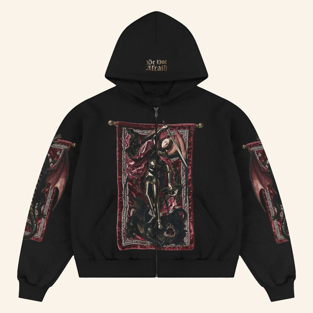 Polyphia Merch 2026 Crusher Zip Hoodie Be Not Afraid Merch Gift Ideas For Rock Lovers