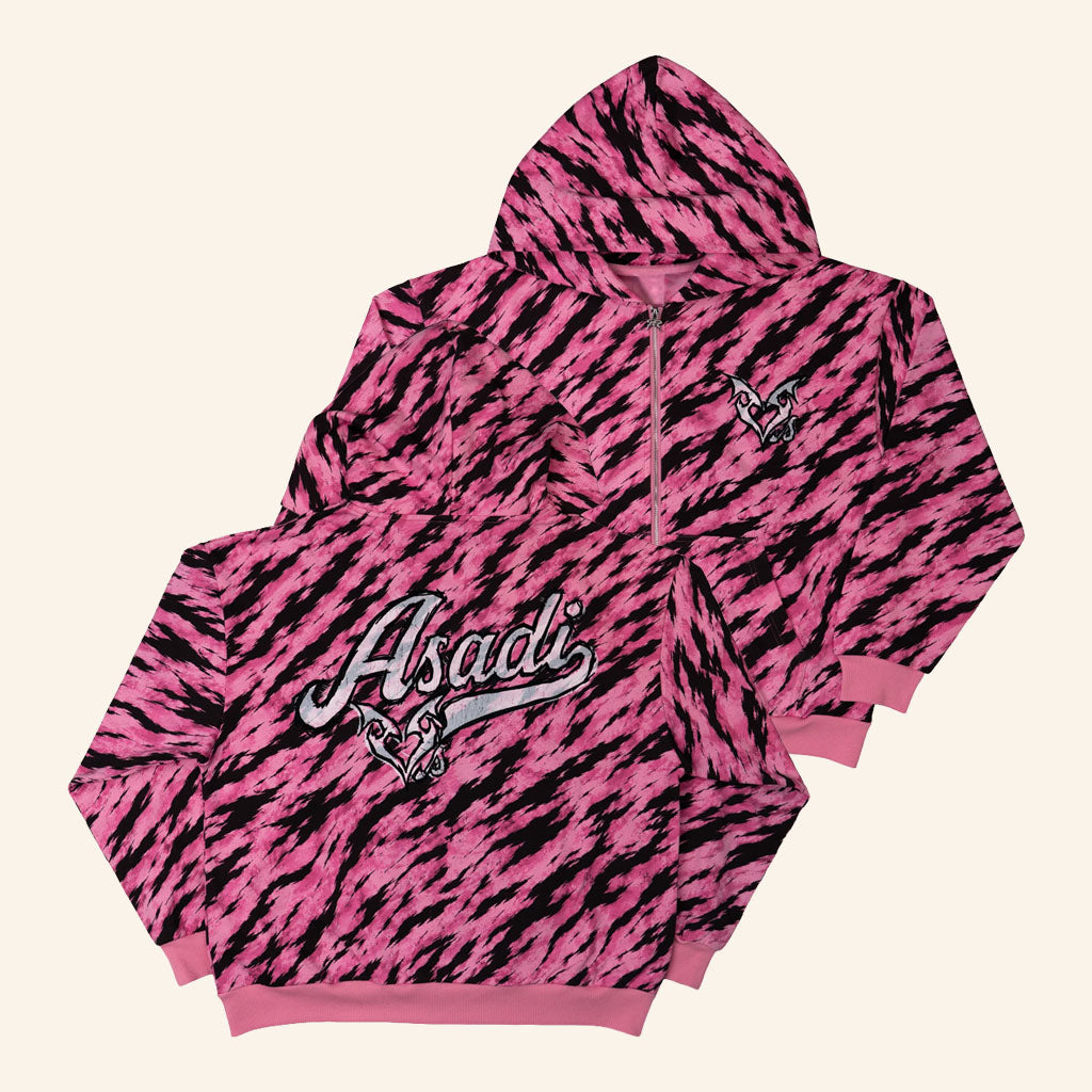 Khan Asadi Merch 2026 Asadi X LVSK Zip Hoodie Pink Lovesick Clothing Asadi Merch LVSK Store
