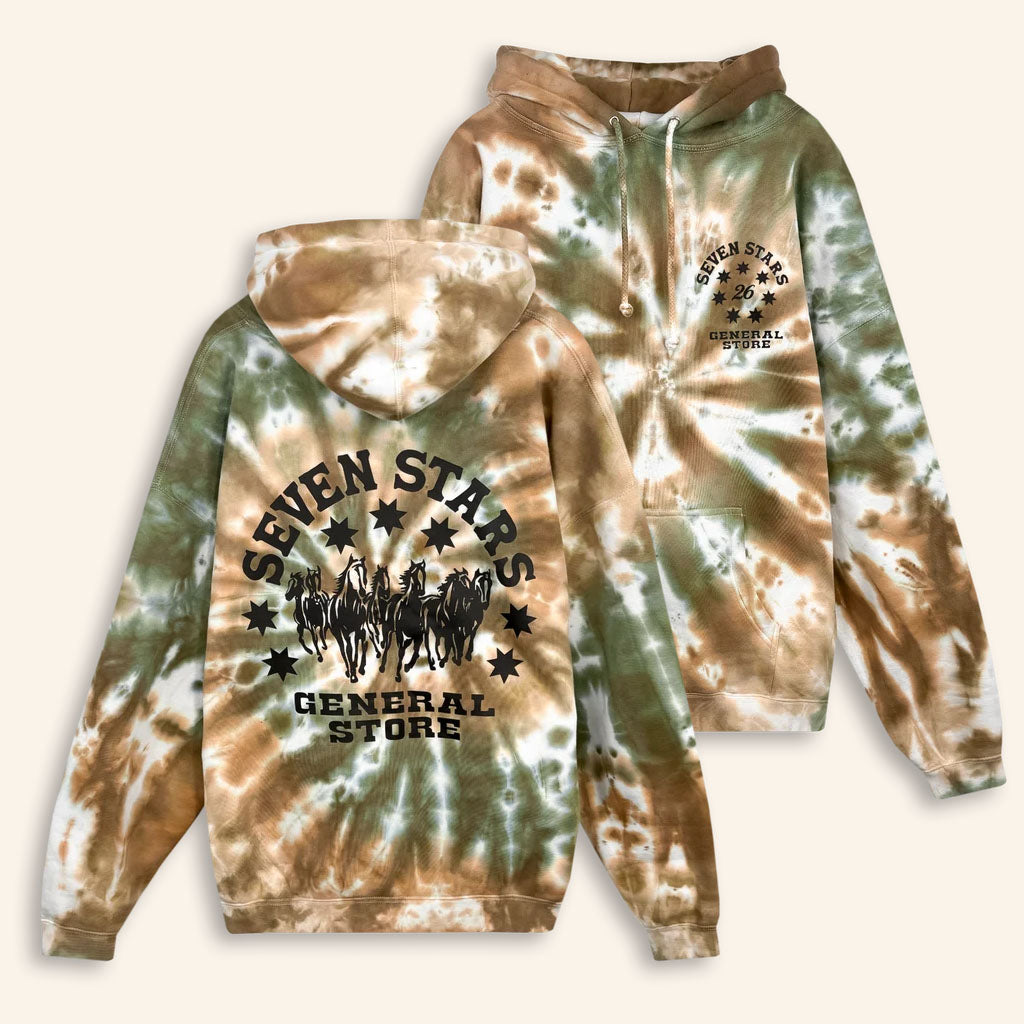 Seven Stars Merch 2026 7S General Store Circle Logo Tie Dye Hoodie Gift For Concert Lovers