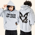 Khan Asadi Merch 2026 I'm Sick Of Love Hoodie Grey Asadi Merch Lovesick Clothing LVSK Store