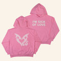 Khan Asadi Merch 2026 I'm Sick Of Love Hoodie Pink Asadi Merch Lovesick Clothing LVSK Store