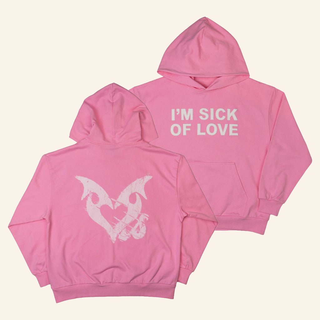 Khan Asadi Merch 2026 I'm Sick Of Love Hoodie Pink Asadi Merch Lovesick Clothing LVSK Store