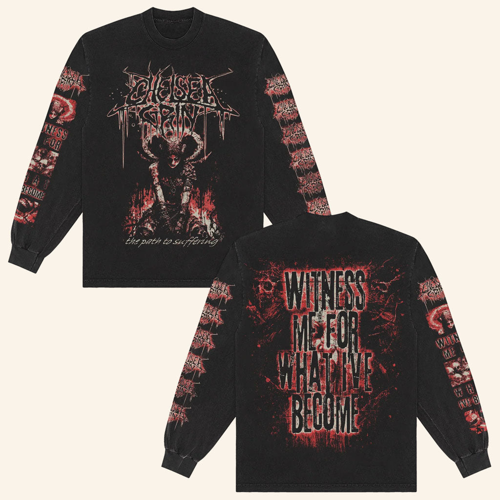 Chelsea Grin Merch 2026 Witness Me Long Sleeve Shirt Music Related Gifts For Guys